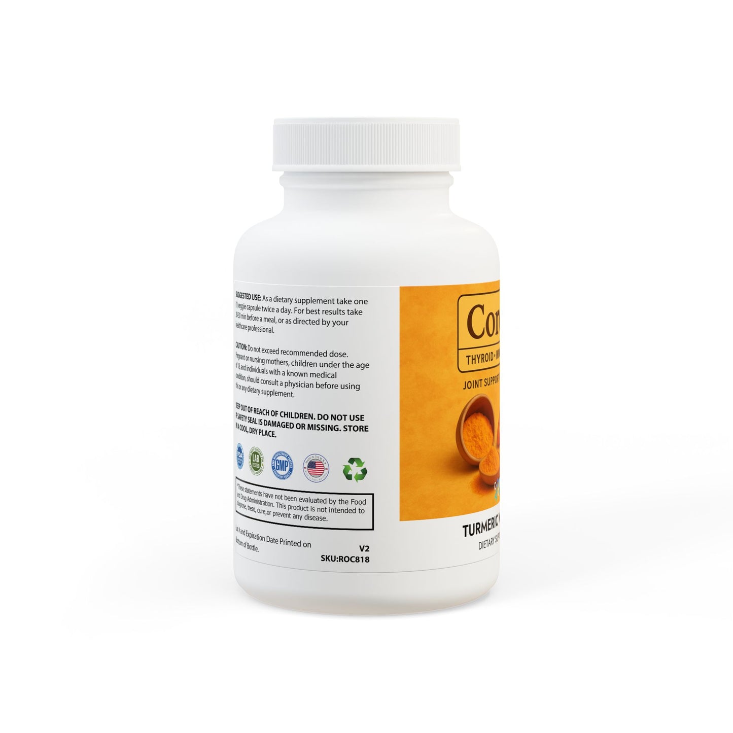 Turmeric with BioPerine® (Black Pepper Fruit Extract) Supplement (60 Capsules)